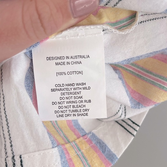 NWOT Label Of Love Striped Cotton Tiered Midi/Maxi Dress - Small - Picture 9 of 9